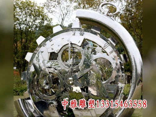 不锈钢齿轮雕塑 渭南金属雕塑齿轮加工厂 中雅雕塑